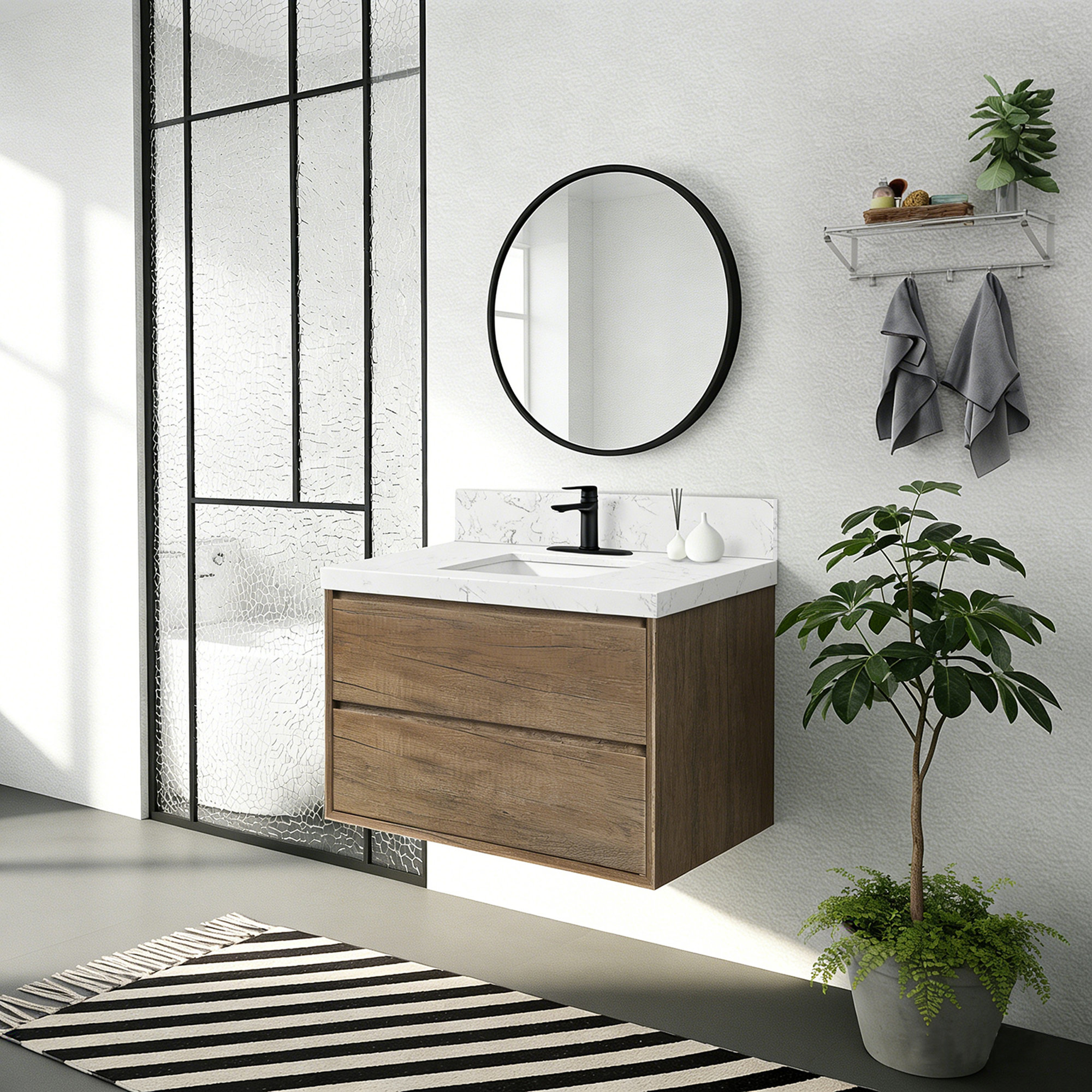 Ebern Designs Modern Bathroom Vanity Wall Mounted Floating Cabinets ...
