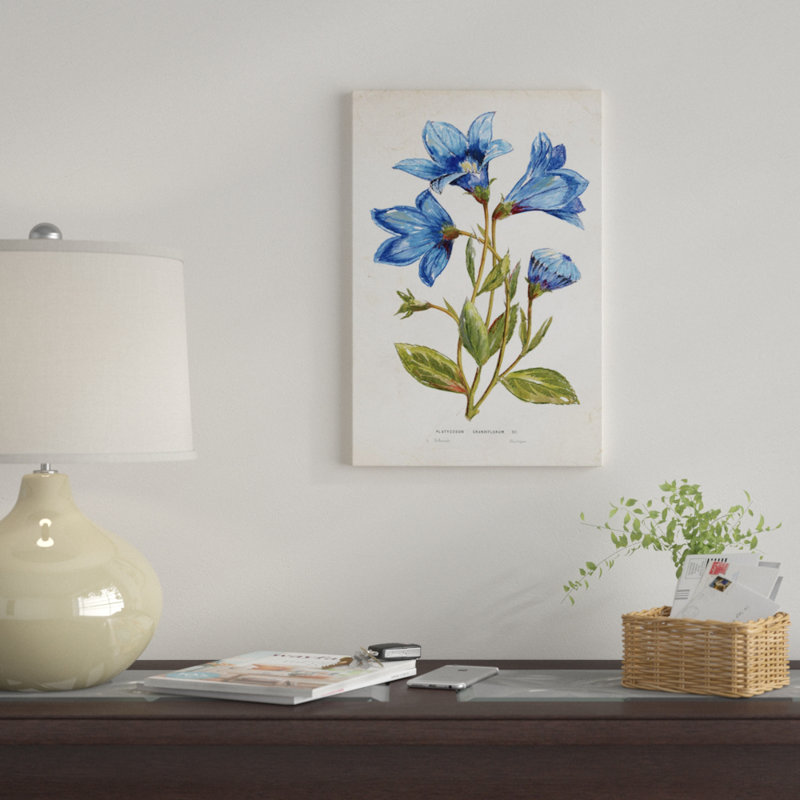 « blue impression », impression sur toile, H 26 po x l 18 po x P 1,5 po, Pas de tapis, Toile tendue