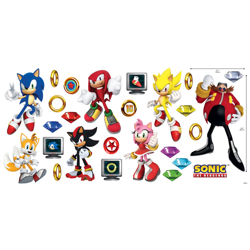 Sonic The Hedgehog Characters Wall Decals