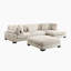 Canapé modulaire moderne en velours côtelé 135 po Hulett-1041393086-1042680970