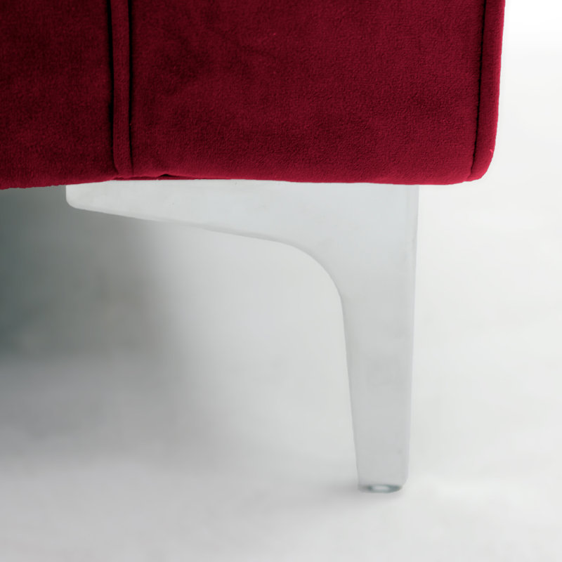 Georgio Velvet Armchair, Burgundy
