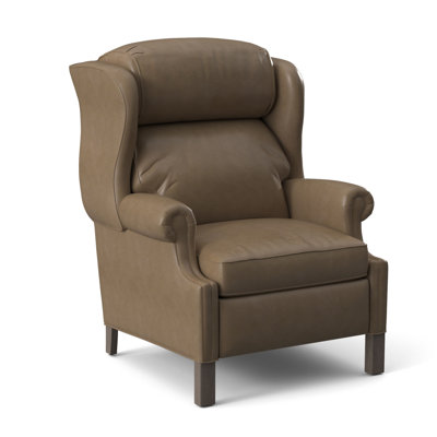Fauteuil inclinable standard en similicuir de 33 po de large Chippendale