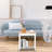 Guzi Simple And Irregular Sofa Table Light Walnut Color White