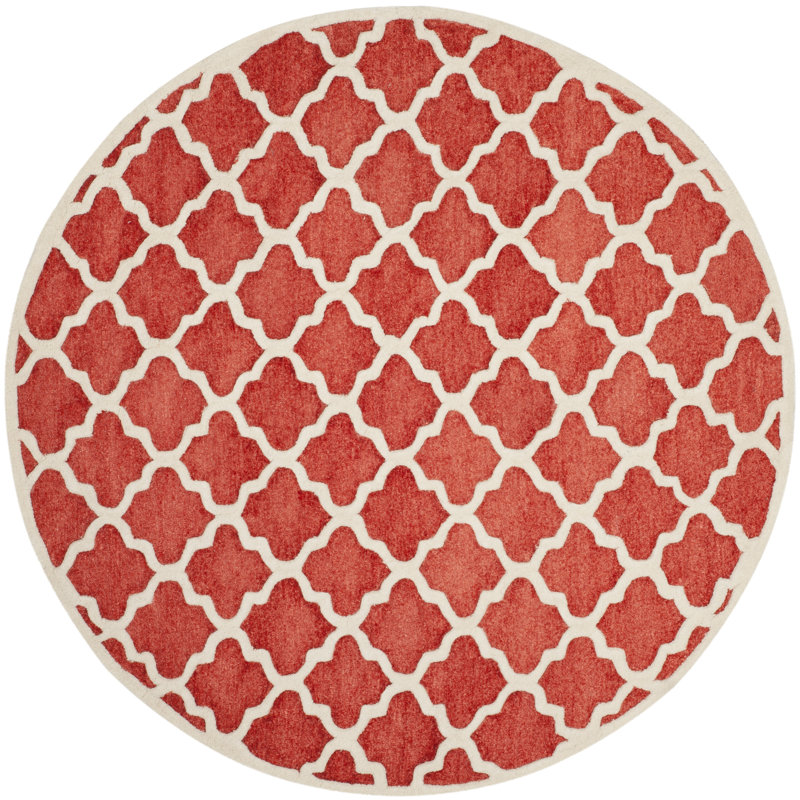 Precious Hand Tufted Performance Geometric Rug, Round 6'