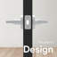 Mega Handles RALPH Privacy Reversible Interior Door Lever with Round Rosette for Bedrooms, Bathroom & Hallway | Modern Stainless Door Locks-98715708