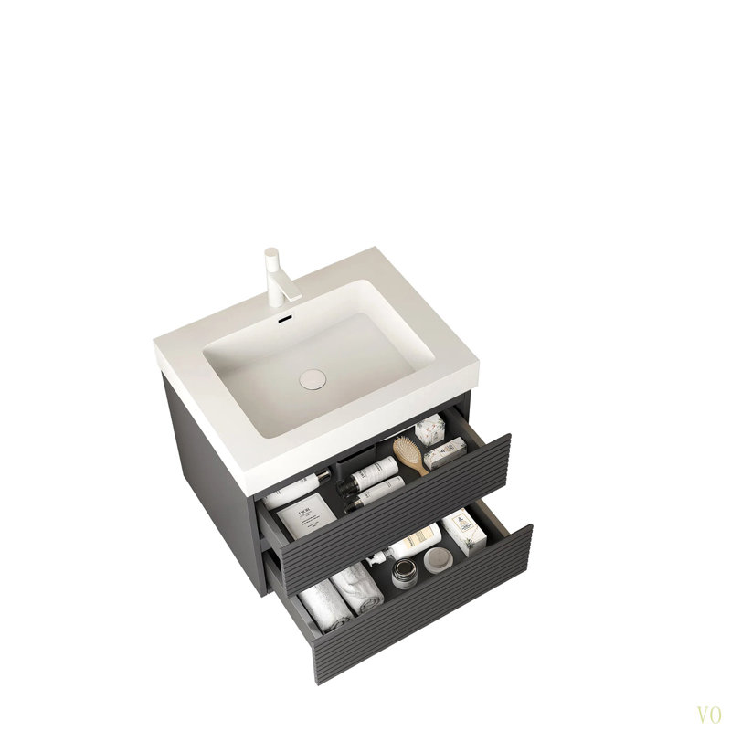 Couvercle de 24 po pour armoire murale sans lavabo, sans robinet et évier