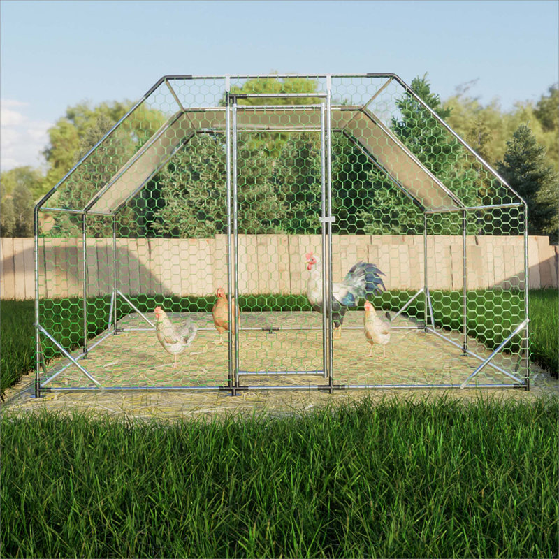 Premium Galvanized Metal Chicken Coop Cage For Happy Poultry, Ensuring Safety And Comfort