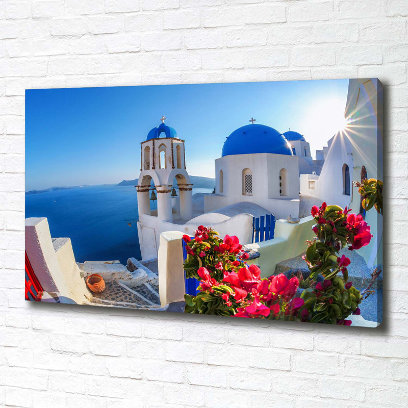 Santorini Greece - Wrapped Canvas Print