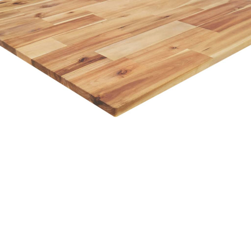 Tablette flottante en bois d'acacia massif à finition huilée, H 0,8 po x l 15,7 po x P 11,8 po