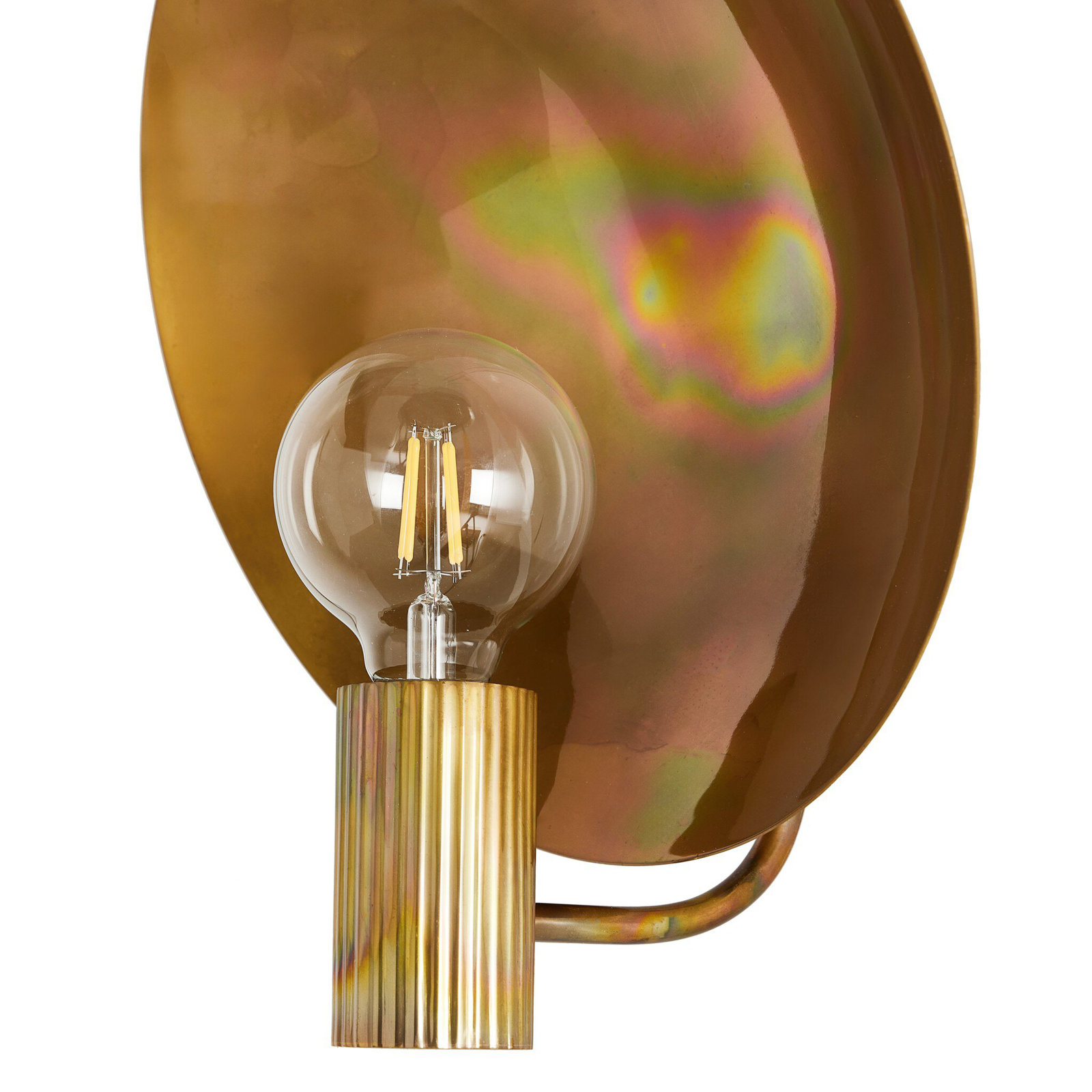 Kaderius Single Light Brass Sconce, Gold