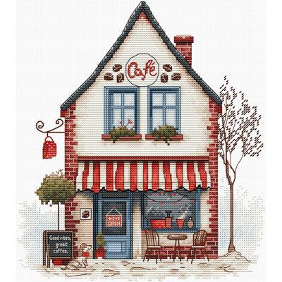 Bienvenue au café! B1427L Kit de point de croix compté