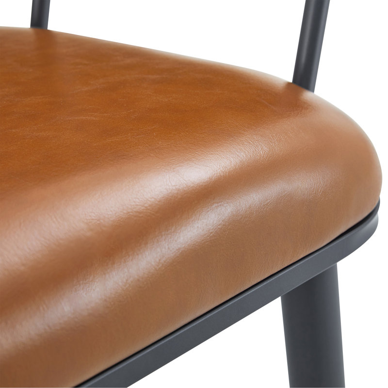 Chaise d'intérieur rembourrée avec pieds en métal (ensemble de 2)