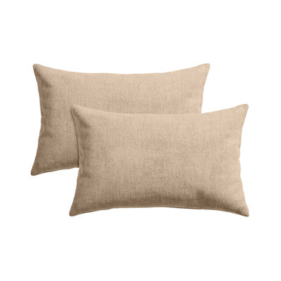 Ensemble de coussins décoratifs rectangulaires de 2 x 14 x 36 pouces avec insert, tissu résistant à l'eau et aux rayons UV