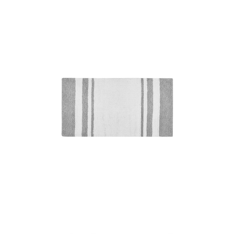 Reversible Bath Rug, Gray, 45" L x 27" W