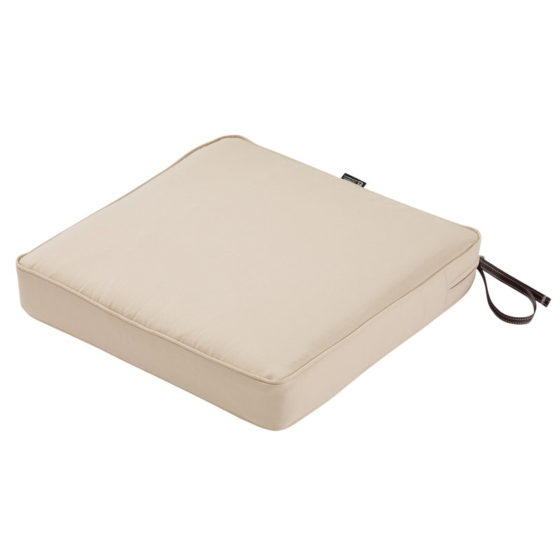 Pina Outdoor Dining Chair Seat Cushion, Antique Beige, 3" H x 19" W x 19" D
