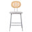 Ceferina 22.8" Mid Century Modern Rattan Back Upholstered Bar Stool-1908451432