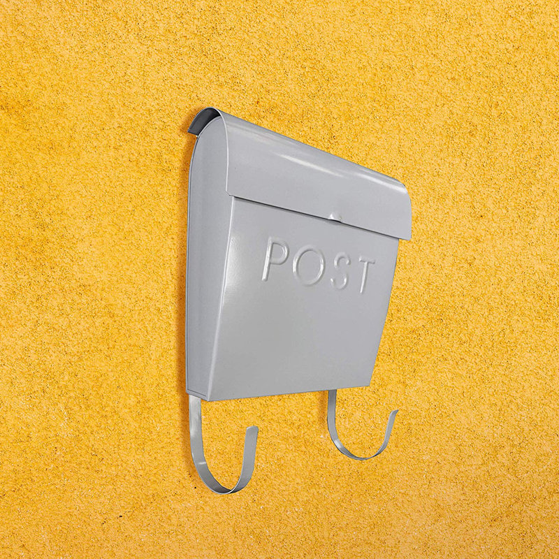 Thunder Gray Aluminum Wall Mounted Mailbox with Newspaper Holder