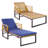 Adjustable Cushioned Patio Chaise Lounge Chair With 4-Level Backrest