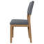 Ensemble de 2 chaises de salle à manger rembourrées en tissu de style rustique moderne