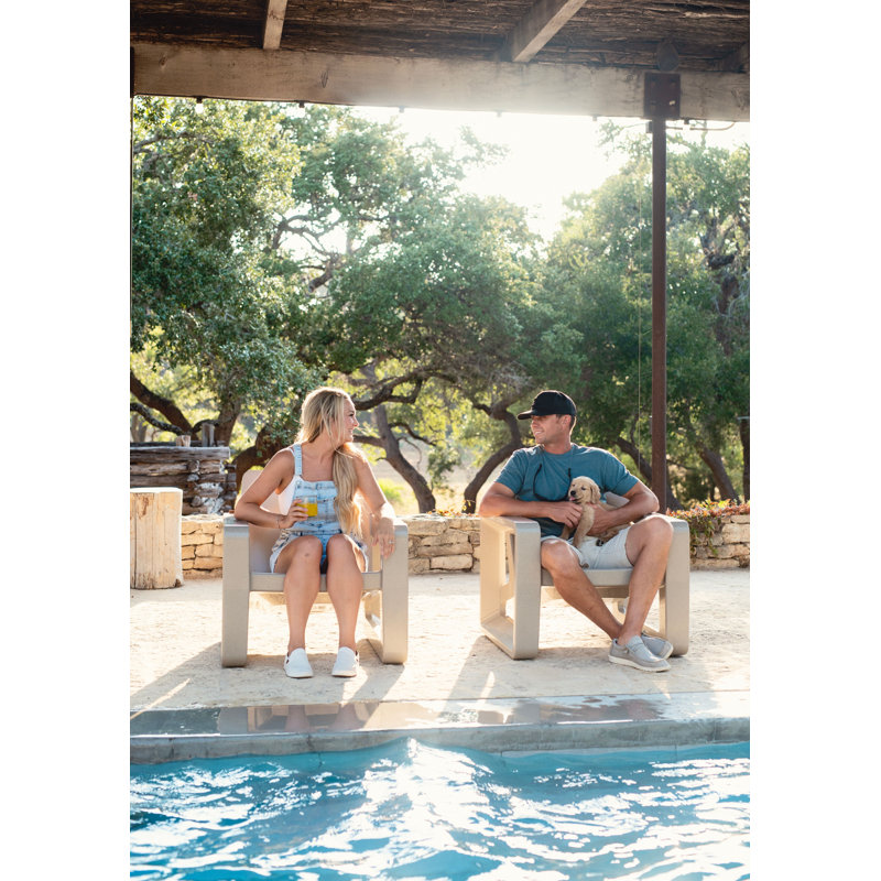 Deck Outdoor Lounge Chair, Sandstone