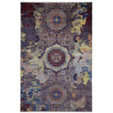 One-of-a-Kind 5'10" x 8'11" Area Rug in Blue/Red/Yellow