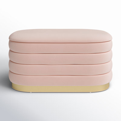 TOV Slashed Upholstered Loose Top Storage Bench by Mercer41