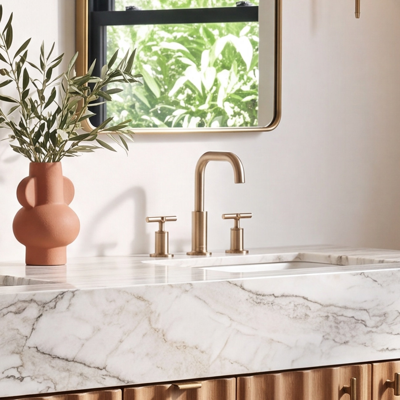 Kohler Purist Widespread Bathroom Faucet with Pop-Up Drain Assembly, 3-Hole High Arc Cross Handle Bathroom Sink Faucet, 1.2 gpm