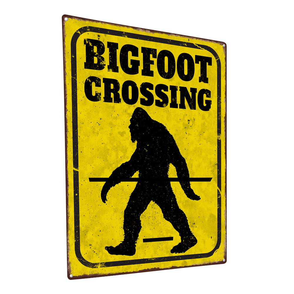 Trinx Jare Bigfoot Crossing Metal Sign 