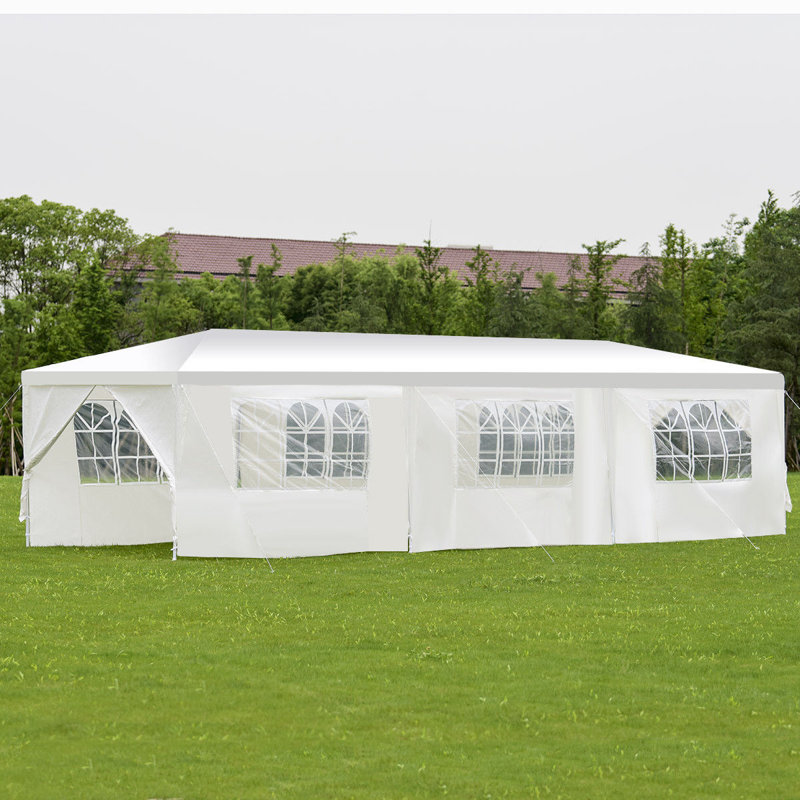 White 10'x30' Outdoor Wedding Party Canopy Tent with Removable Sidewalls