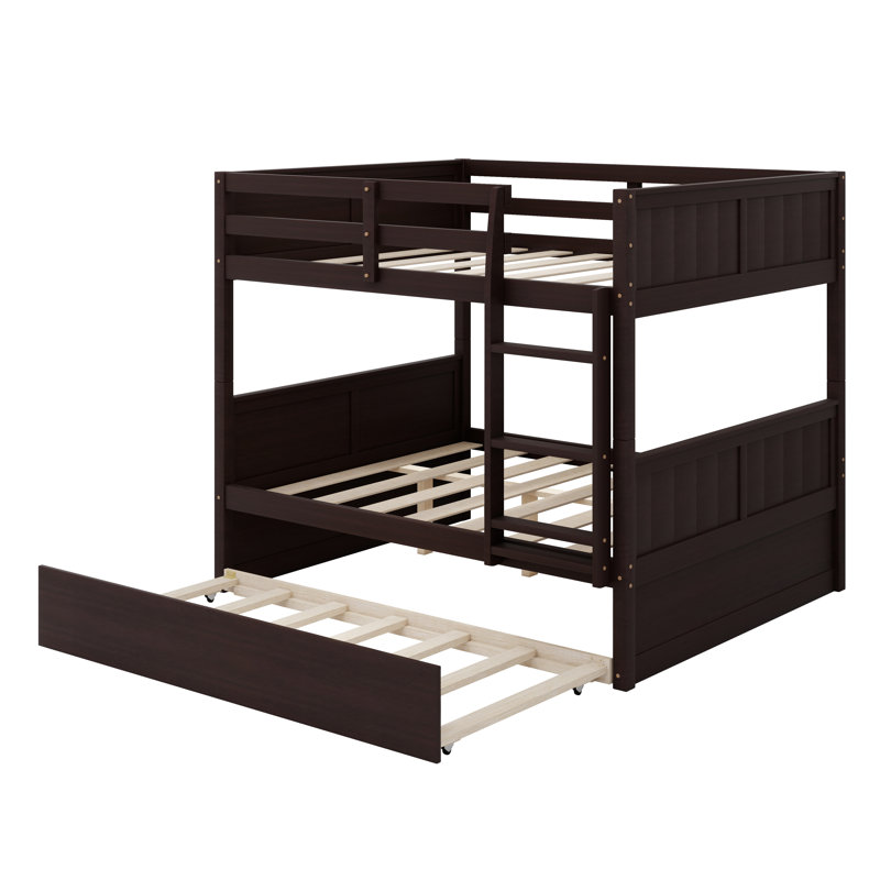Lit superposé avec lit gigogne intégré pour un espace de couchage supplémentaire, Espresso