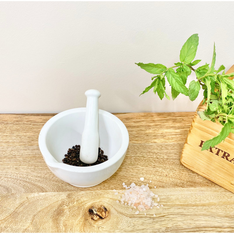 Jian Stoneware Pestle And Mortar