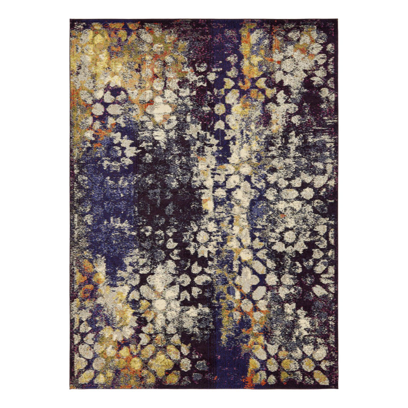 Dimonetta Washable Abstract Indoor Rug, Rectangle 9' x 12'2"
