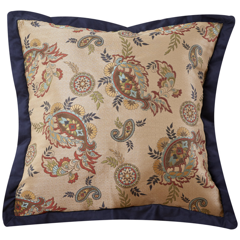 Taie décorative Tammy Tan Paisley Classic Western Euro 27 x 27 pouces