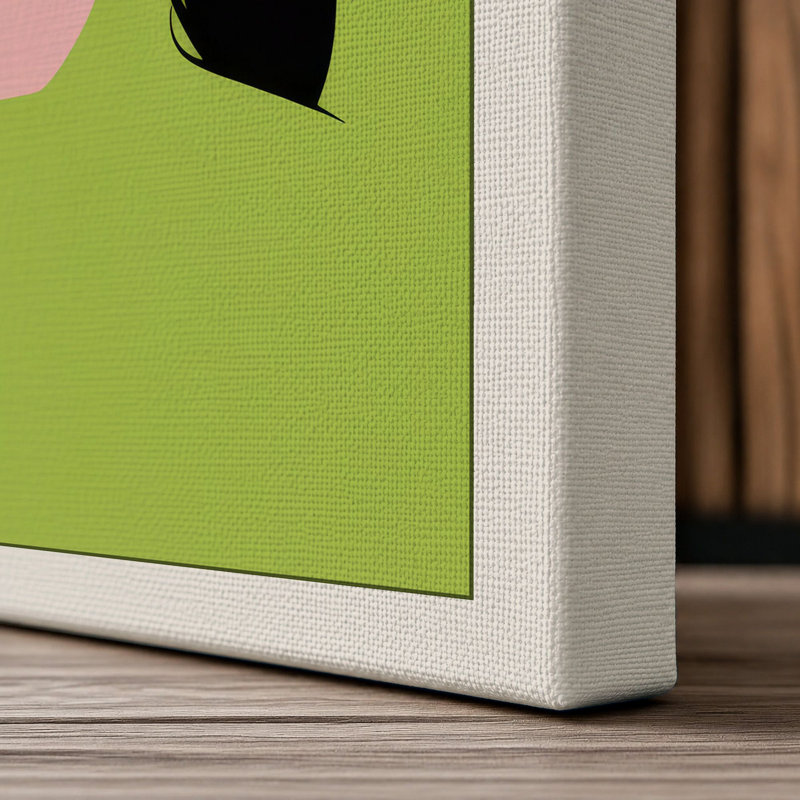 Bold Pop Portrait Pop Art - Wrapped Canvas, 30x20 - 76.2 x 50.8 cm, Cream Border
