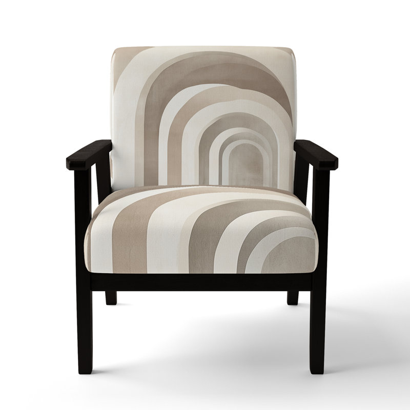 Chaise d'appoint abstraite minimaliste - Calm, Black Square Arms