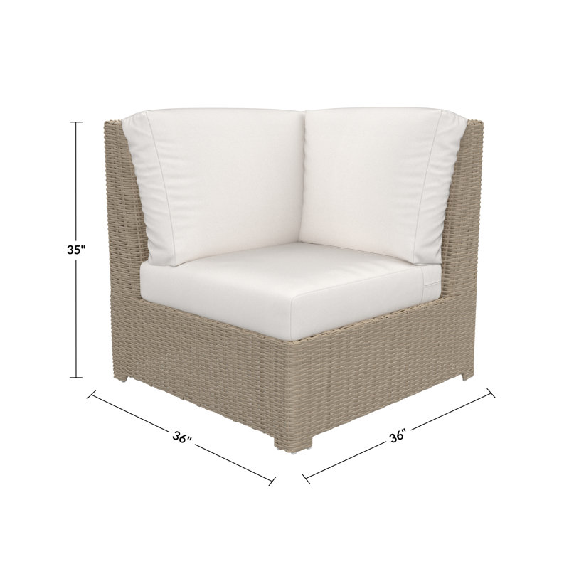 Chaise d'angle Henri, Toile naturel