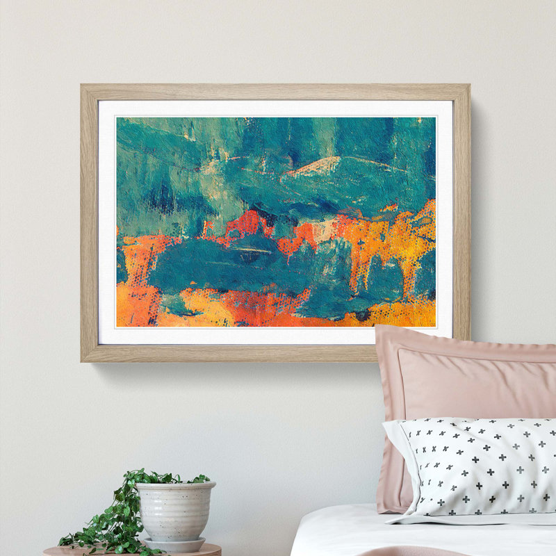 Abstract Vol.430 by S.Johnson - Framed Print, Oak Framed, 33cm H x 45cm W x 2cm D