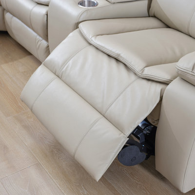 Ensemble de canapé modulaire inclinable électrique en forme de L avec port USB pour un confort et une détente ultimes