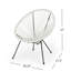 Ensemble de 2 chaises de bistro Anson, chaises d'extérieur en faux rotin avec structure en acier, chaises rondes modernes pour patio, jardin et piscine (blanches)-1942878276