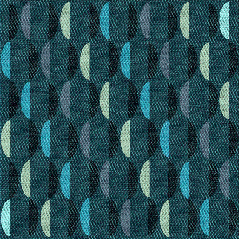 Tapis 100% à motif lavable à la machine 2989 5, Carré 8 pi