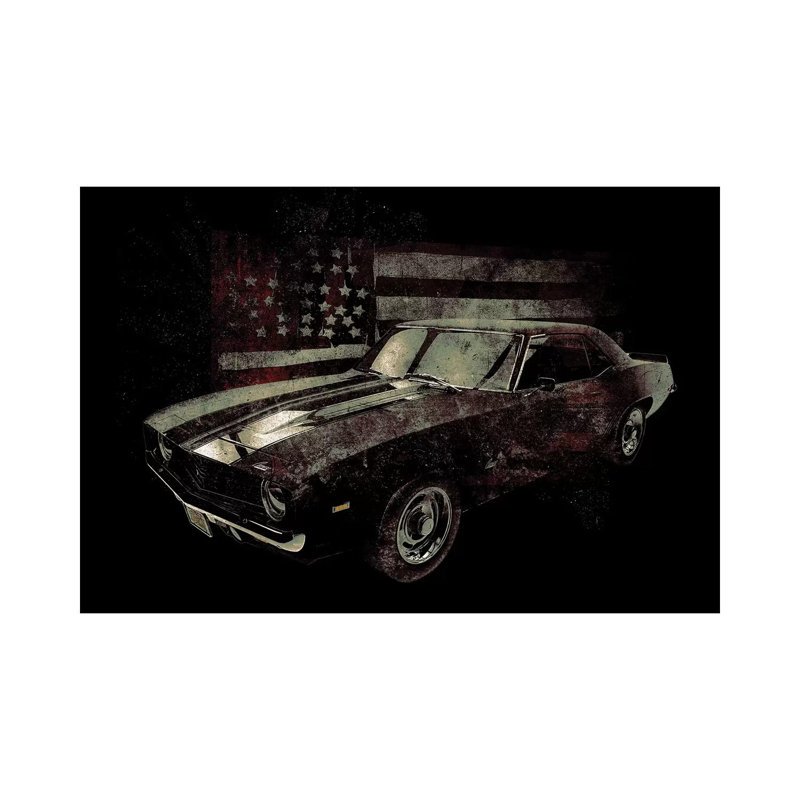 American Muscle Car I by 33 Broken Bones - Wrapped Canvas Print, 20.32 cm H x 30.48 cm W