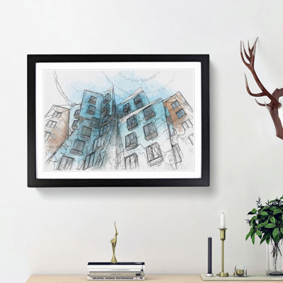 Architecture Sketch Vol.22 in Abstract - Picture Frame Graphic Art Print