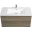 42" Floating Bathroom Vanity with Sink, Wall-Mounted Storage Cabinet with Solid Surface Top Basin and Soft Close Drawers Fully Assembled