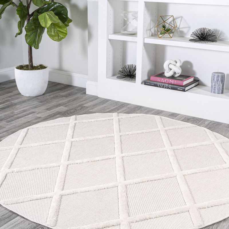 Tapis ivoire Briano, Rond 5 pi 3 po
