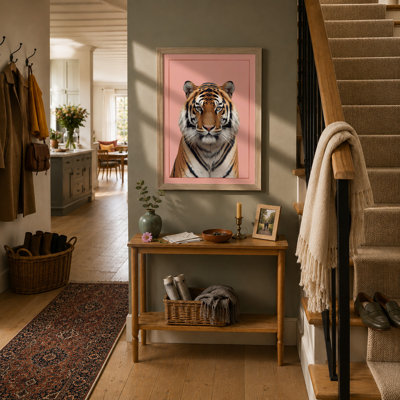 Tiger Portrait Modern - Framed Print