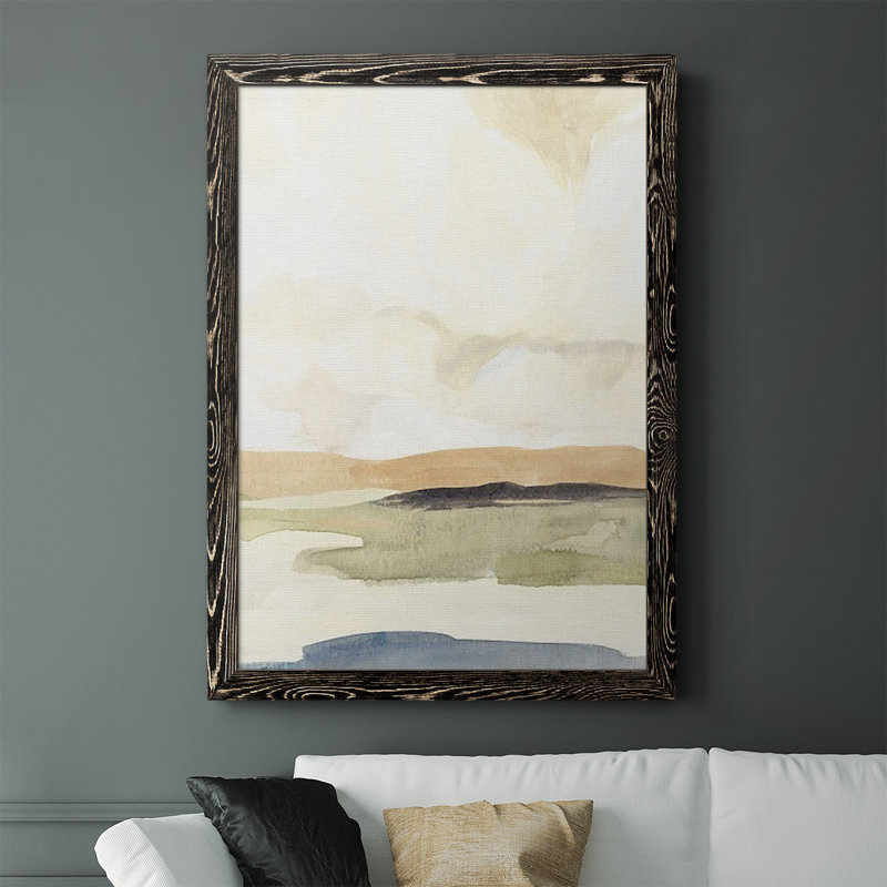 Eba Slate Mouvement II, reproduction d'art sur toile, Toile encadrée noire, H 43,5 po x l 31,5 po, Pas de tapis