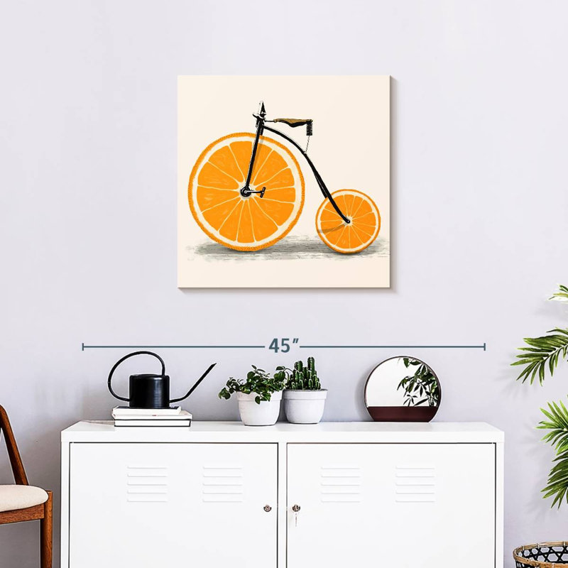 Mehar Clockwork Orange Bicycle, 24" H x 24" W