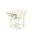 5 Piece Dinette Set Includes a Round Dining Room Table with Dropleaf & Shelves and 4 Shitake Linen Fabric Upholstered Chairs, Linen White-842594152