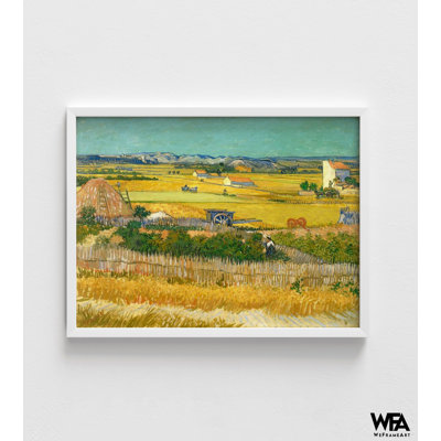 «Harvest at La Crau» par Vincent Van Gogh, reproduction de peinture à l'huile, impression champ de blé, impression de Vincent Van Gogh, art de Van Gogh, art mural
