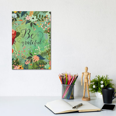 Be Grateful by Mia Charro - Wrapped Canvas Gallery-Wrapped Canvas Giclée